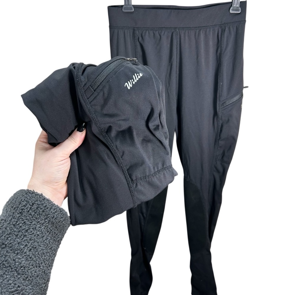 Lot of 2 Willit Black Reinforced Knees Riding Leggings Kids Size Larget